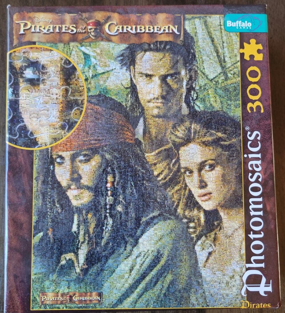 Pirates of the Caribbean 300 Piece Photomosaics Puzzle by Buffalo with Poster